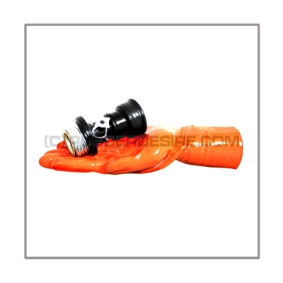 Gasmask-adaptor A-MEDI-MF with 40 mm gasmask-thread male to female plus a lockable breathing reduction vent